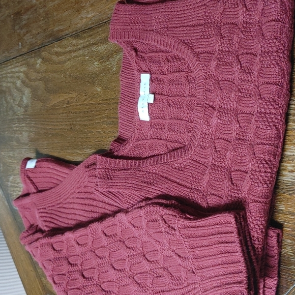 Ally Mae Cardigan & Tank Sweater Set Burgundy M - Picture 3 of 17